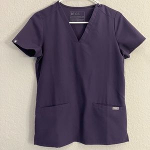 FIGS Casma™ - Three-Pocket Scrub Top Purple Shadow XXS